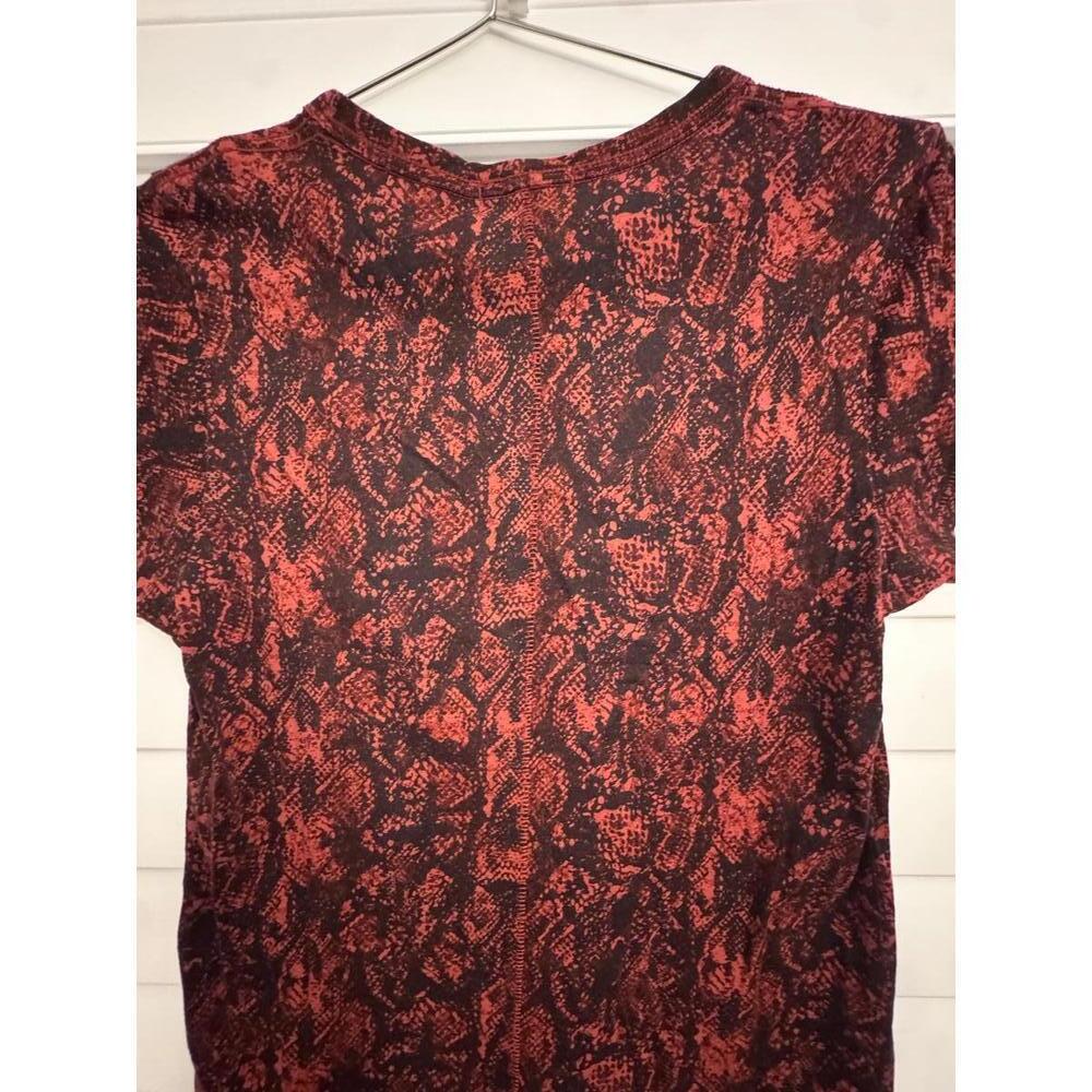 Rag & Bone red and black‎ snakeskin print top size Medium